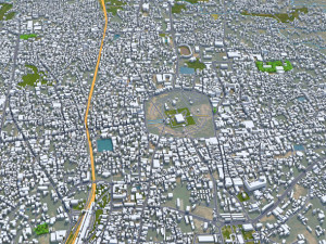 Thrissur city Kerala India 20km Modelo 3D