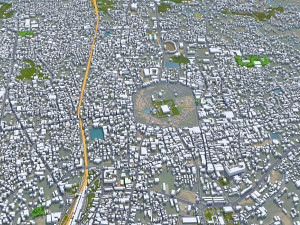 Thrissur city Kerala India 20km Modelo 3D