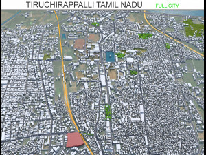 Tiruchirappalli city Tamil Nadu 15km Model 3D