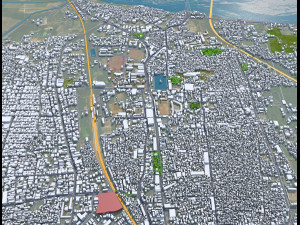 Tiruchirappalli city Tamil Nadu 15km 3D 模型