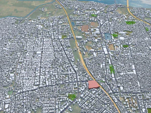 Tiruchirappalli city Tamil Nadu 15km 3D Model