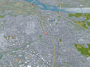 Tiruchirappalli city Tamil Nadu 15km 3D 模型