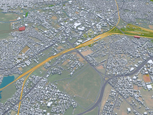 Tiruchirappalli city Tamil Nadu 15km 3D 模型