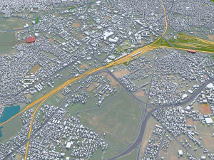 Tiruchirappalli city Tamil Nadu 15km 3D Model