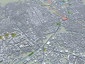 Tiruchirappalli city Tamil Nadu 15km 3D 模型