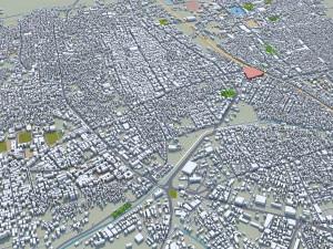 Tiruchirappalli city Tamil Nadu 15km 3D Model
