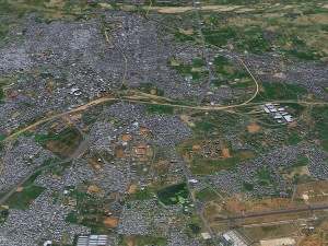 Tiruchirappalli city Tamil Nadu 15km 3D Model