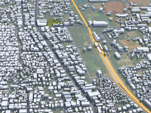 Tiruchirappalli city Tamil Nadu 15km 3D Model