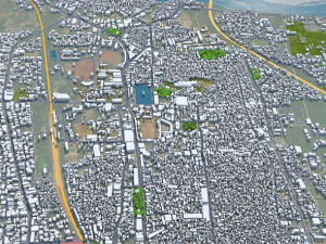 Tiruchirappalli city Tamil Nadu 15km 3D 模型