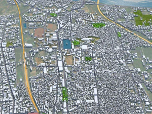 Tiruchirappalli city Tamil Nadu 15km 3D Model