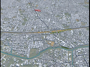 Tiruppur city Tamil Nadu India 30km Modelo 3D