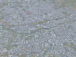 Tiruppur city Tamil Nadu India 30km Modelo 3D