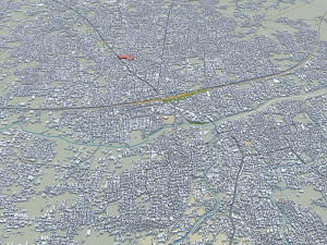 Tiruppur city Tamil Nadu India 30km Modelo 3D