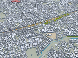 Tiruppur city Tamil Nadu India 30km Modelo 3D