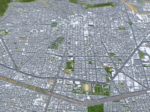 Toluca de Lerdo city Mexico 35km 3D Model