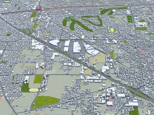 Toluca de Lerdo city Mexico 35km 3D Model
