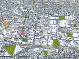 Toluca de Lerdo city Mexico 35km 3D Model