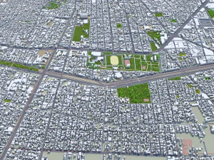 Toluca de Lerdo city Mexico 35km 3D Model