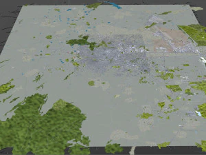 Toluca de Lerdo city Mexico 35km 3D Model