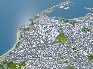 Tripoli city Libya 60km 3D Model