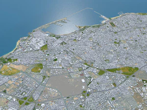 Tripoli city Libya 60km 3D Model