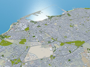 Tripoli city Libya 60km 3D 模型