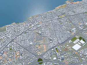Tripoli city Libya 60km 3D Model