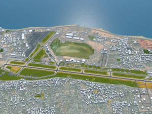 Tripoli city Libya 60km 3D Model