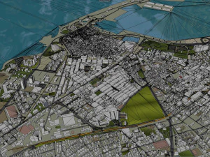 Tripoli city Libya 60km 3D Model