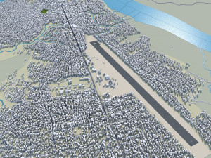 Tshikapa city Congo 20km 3Dモデル