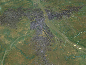 Tshikapa city Congo 20km 3D Model