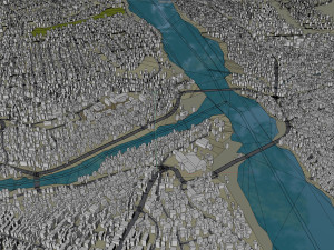 Tshikapa city Congo 20km 3Dモデル