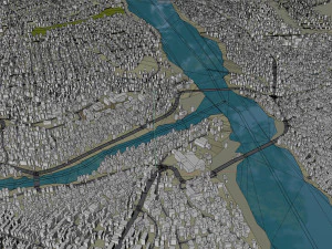Tshikapa city Congo 20km 3D Model
