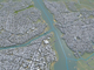 Tshikapa city Congo 20km 3Dモデル