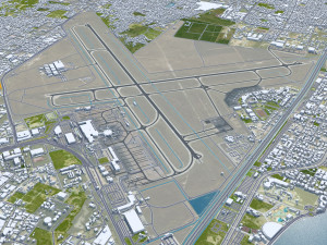 Tunis city Tunisia 30km 3D-Modell