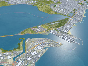 Tunis city Tunisia 30km 3D-Modell