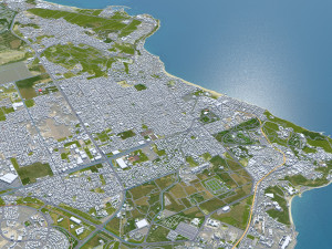 Tunis city Tunisia 30km 3D-Modell