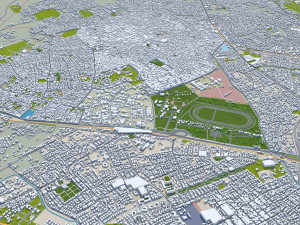 Tunis city Tunisia 30km 3D-Modell