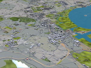 Tunis city Tunisia 30km 3D-Modell