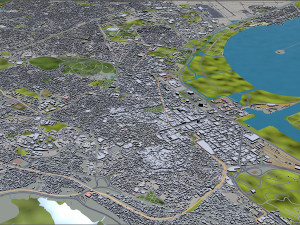 Tunis city Tunisia 30km 3D-Modell