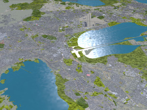 Tunis city Tunisia 30km 3D-Modell