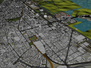 Tunis city Tunisia 30km 3D-Modell