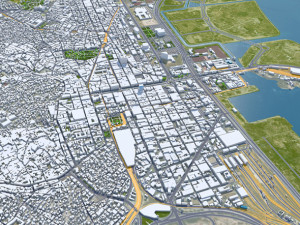 Tunis city Tunisia 30km 3D-Modell