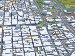 Tunis city Tunisia 30km 3D-Modell