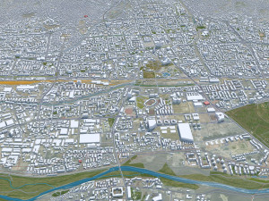 Ulaanbaatar city Mongolia 50km Modelo 3D