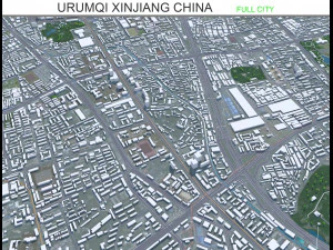 Cidade de Urumqi Xinjiang China 60 km Modelo 3D