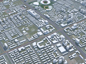 Urumqi city Xinjiang China 60km Modello 3D