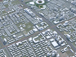 Urumqi city Xinjiang China 60km 3D Model