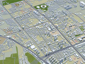 Urumqi city Xinjiang China 60km 3D Model