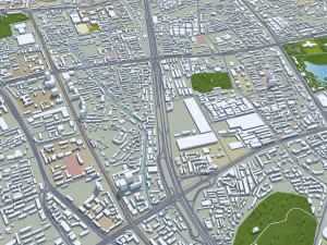 Urumqi city Xinjiang China 60km 3D Model